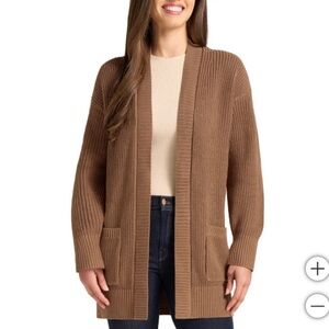 Max & Mia Women's Cotton Cardigan Camel Beige Size XXL
